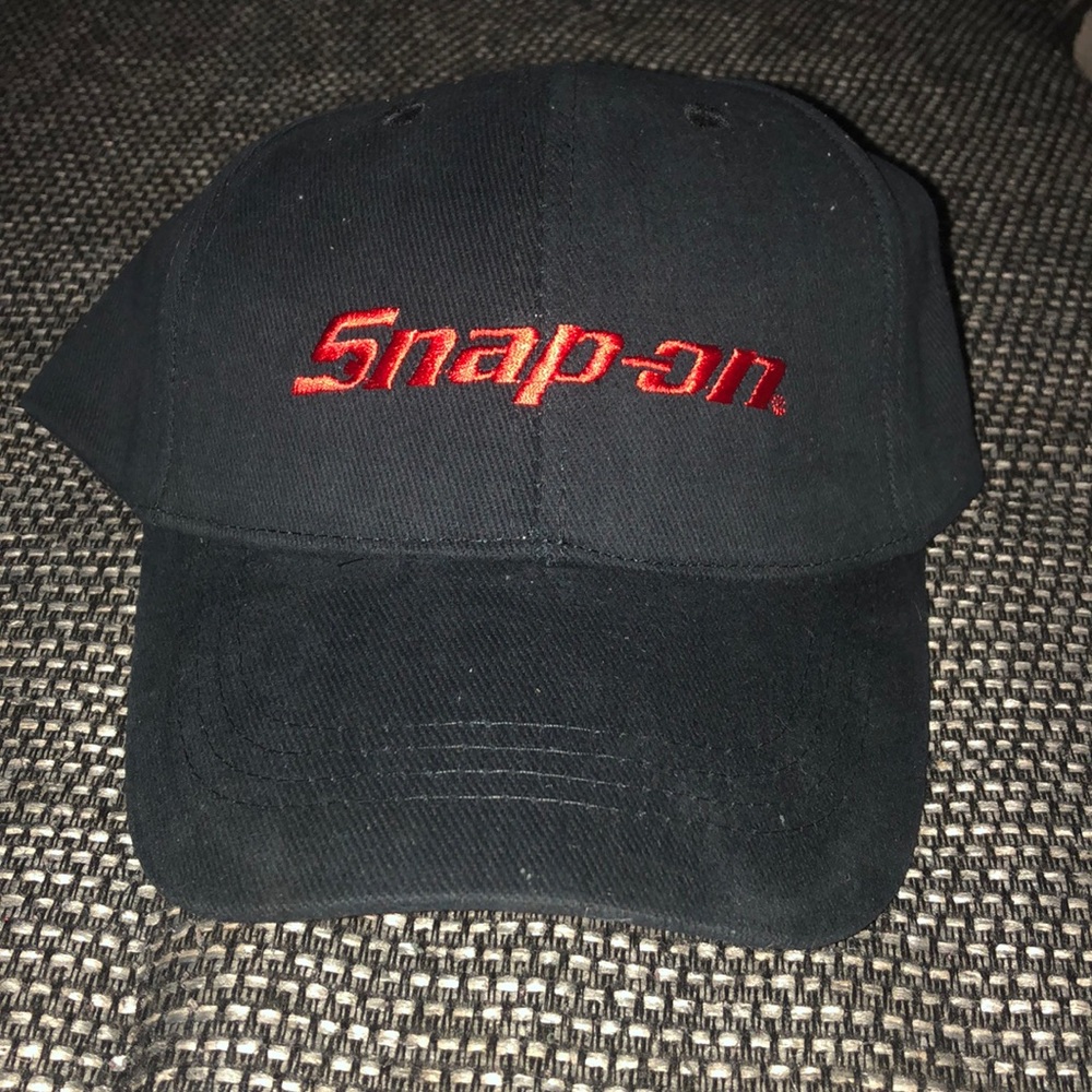 Snap on black hat